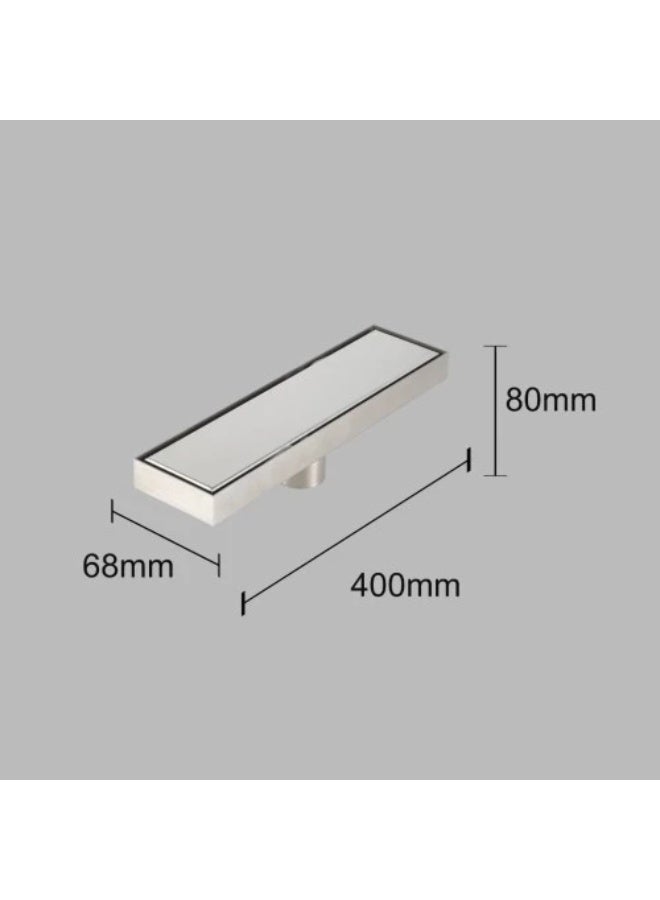 Generic صفاية بلاط مستطيلة | ستانلس ستيل لون كروم سم 60x80x40 | ضمان 25 سنة | لتصريف الحمام أو تركيب المغسلة - Image 5